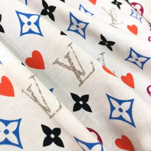 Louis Vuitton Women Game On Contrast Back Cotton T-Shirt Monogram Loop Details-White (4)
