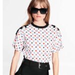 Louis Vuitton Women Game On Contrast Back Cotton T-Shirt Monogram Loop Details-White - immagine 12