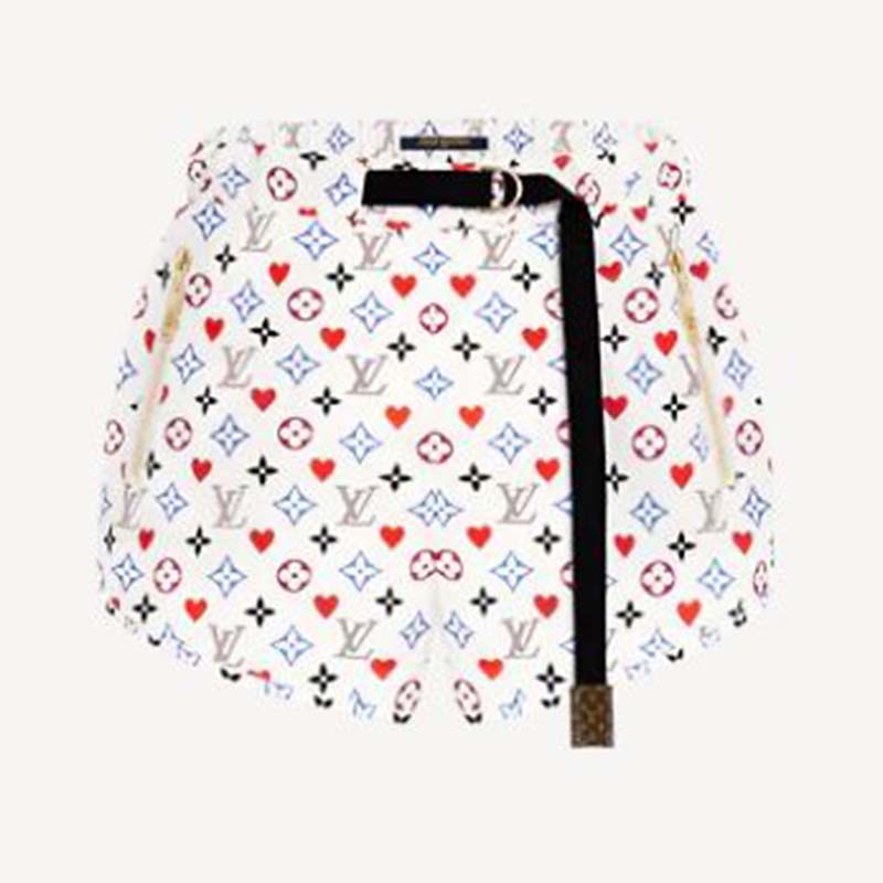 Louis Vuitton Women Game On D-Ring Drawstring Jogging Shorts Monogram  Canvas-White - LULUX