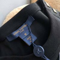 Louis Vuitton Women Game On Thread-Embroidered T-Shirt Regular Fit-Black