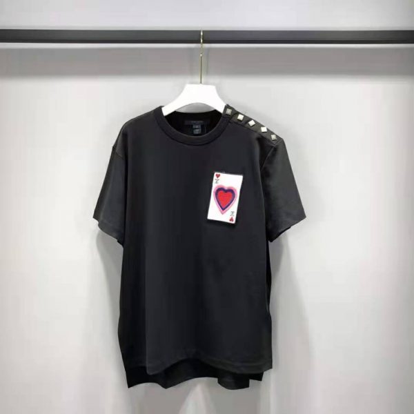 Louis Vuitton Women Game On Thread-Embroidered T-Shirt Regular Fit-Black (3)