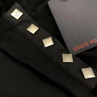Louis Vuitton Women Game On Thread-Embroidered T-Shirt Regular Fit-Black
