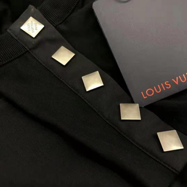 Louis Vuitton Women Game On Thread-Embroidered T-Shirt Regular Fit-Black (8)