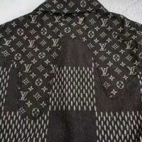 Louis Vuitton Men Giant Damier Waves Monogram Denim Jacket Cotton Regular Fit-Black