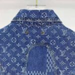 Louis Vuitton Women Giant Damier Waves Monogram Denim Jacket Cotton Regular Fit-Blue - Image 5