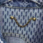 Louis Vuitton Women Giant Damier Waves Monogram Denim Jacket Cotton Regular Fit-Blue - Image 12