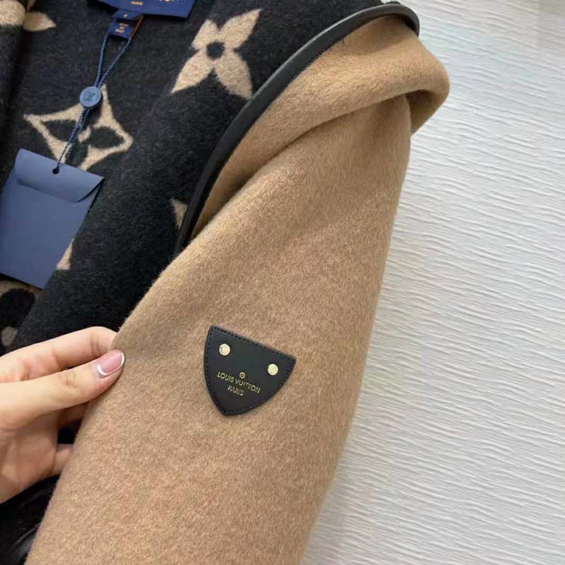 Louis Vuitton Monogram Jacquard Puffer Wrap Coat