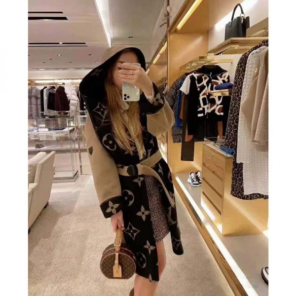 louis vuitton monogram wrap coat