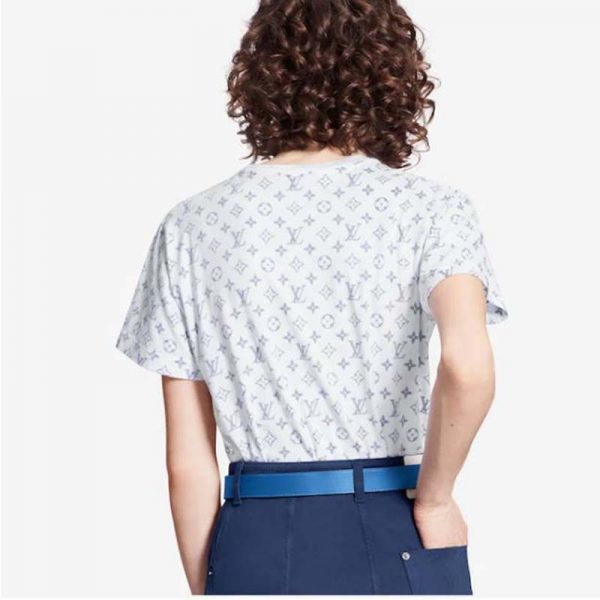 Louis Vuitton Women LV Escale Printed T-Shirt Monogram Cotton White Regular Fit (7)