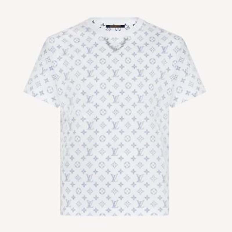 Louis Vuitton Men LV Escale Printed T-Shirt Monogram Cotton White Regular  Fit - LULUX