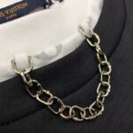 Louis Vuitton Women Layered Black T-Shirt Jersey Contrasting Peekaboo Monogram Print - immagine 6