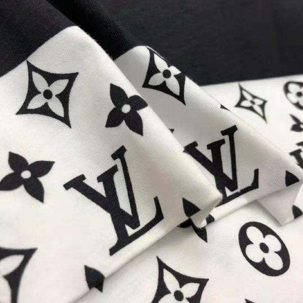 Louis Vuitton Women Layered Black T-Shirt Jersey Contrasting Peekaboo Monogram Print (3)