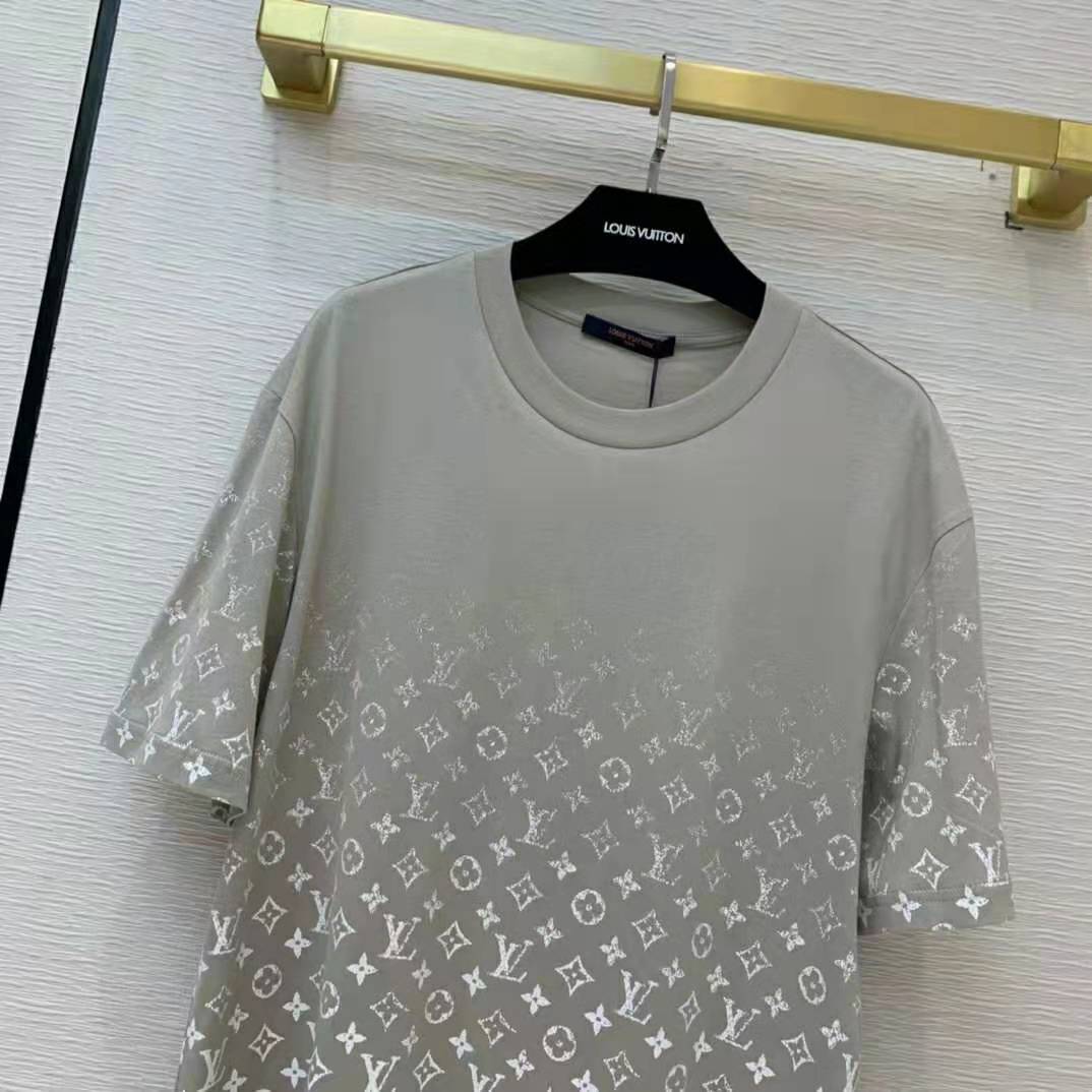 Louis Vuitton Men Monogram Gradient T-Shirt Cotton Grey - LULUX