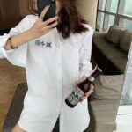 Louis Vuitton Women Multicolor Monogram Flowers Regular Shirt Cotton White - Image 12