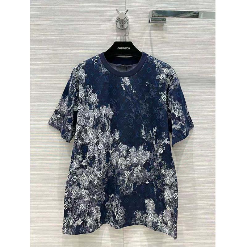 Louis Vuitton Malletier Paris Floral Print T-Shirt w/ Tags - Blue T-Shirts,  Clothing - LOU251207