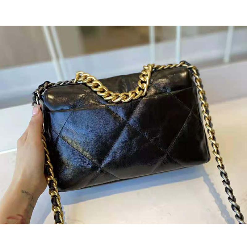 Chanel 19 Handbag Black Lambskin