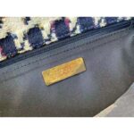 Chanel Women 19 Flap Bag Tweed Gold Silver-Tone Ruthenium-Finish Metal Ecru Navy Blue Multicolor - immagine 10