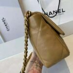 Chanel Women Chanel 19 Flap Bag Lambskin Gold Silver-Tone Ruthenium-Finish Metal Brown – Image 8