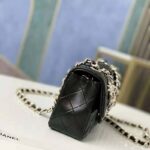 Chanel Women Flap Bag Lambskin Gold-Tone Metal Black – Image 6