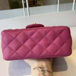 Chanel Women Mini Flap Bag Lambskin & Gold-Tone Metal Coral - Bild 7