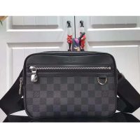 Louis Vuitton LV Men Scott Messenger Damier Graphite N50018 Shoulder Bag (4)