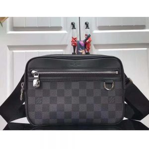 Louis Vuitton LV Men Scott Messenger Damier Graphite N50018 Shoulder Bag