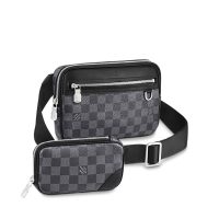 Louis Vuitton LV Men Scott Messenger Damier Graphite N50018 Shoulder Bag (4)