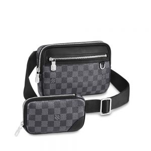 Louis Vuitton LV Men Scott Messenger Damier Graphite N50018 Shoulder Bag