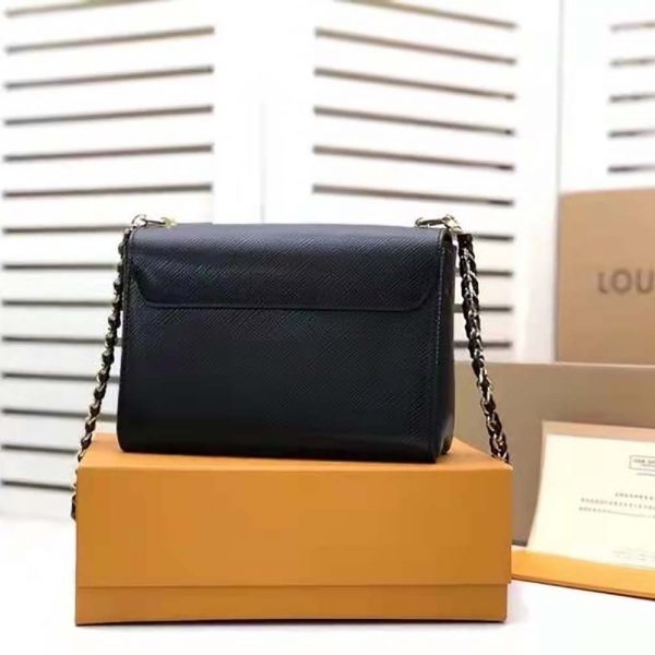 Louis Vuitton LV Women Twist MM Handbag M57517 in Grained Epi Calfskin-Black (3)