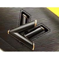Louis Vuitton LV Women Twist MM Handbag M57517 in Grained Epi Calfskin-Black (6)