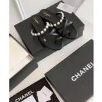 Chanel Women Mules Kid Suede Pearls & Strass Black 1.5 cm Heel - Bild 8