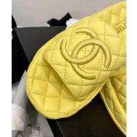 Chanel Women Mules Mules Lambskin Yellow 0.5 cm Heel