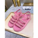 Chanel Women Sandals Calfskin Red 5 mm Heel - Bild 4