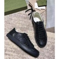 Gucci GG Men’s Ace GG Embossed Sneaker Black GG Embossed Leather