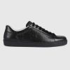 Gucci GG Men's Ace GG Embossed Sneaker Black GG Embossed Leather