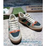 Gucci GG Men's Screener GG Sneaker White Leather and GG Canvas - Image 3