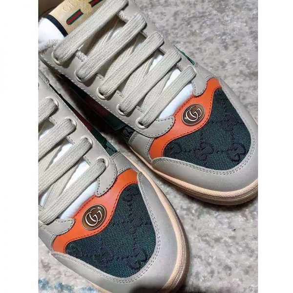 Gucci GG Men’s Screener GG Sneaker White Leather and GG Canvas (5)