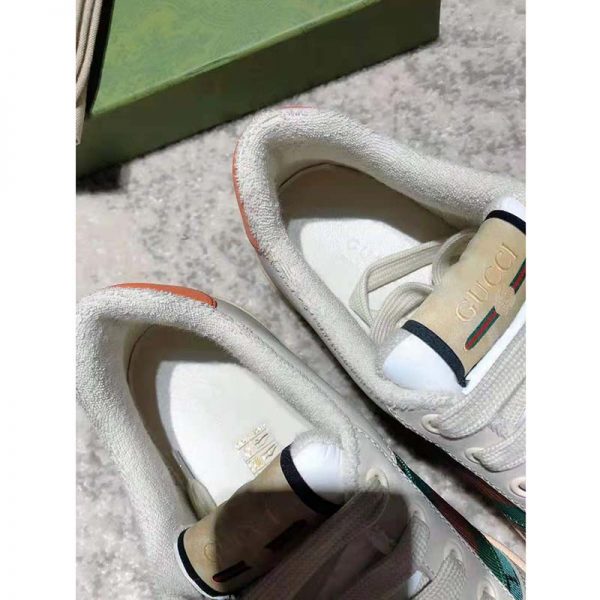 Gucci GG Men’s Screener GG Sneaker White Leather and GG Canvas (6)
