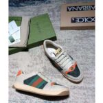 Gucci GG Men's Screener GG Sneaker White Leather and GG Canvas - Image 2