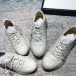 Gucci GG Men's Think Thank Print Rhyton Sneaker Ivory Leather - Image 5