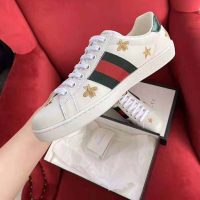 Gucci GG Unisex Ace Embroidered Sneaker Green and Red Web