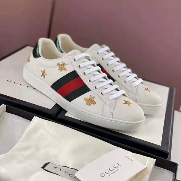 Gucci GG Unisex Ace Embroidered Sneaker Green and Red Web (4)