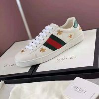 Gucci GG Unisex Ace Embroidered Sneaker Green and Red Web