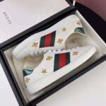 Gucci GG Unisex Ace Embroidered Sneaker Green and Red Web - immagine 8