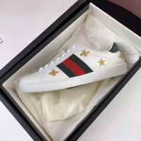 Gucci GG Unisex Ace Embroidered Sneaker Green and Red Web