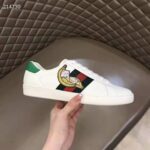 Gucci GG Unisex Bananya Ace Sneaker White Leather with Green and Red Web - Image 7