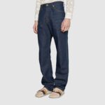 Gucci GG Unisex Interlocking G Slide Sandal Beige Ebony Interlocking G Striped Rubber - Image 8