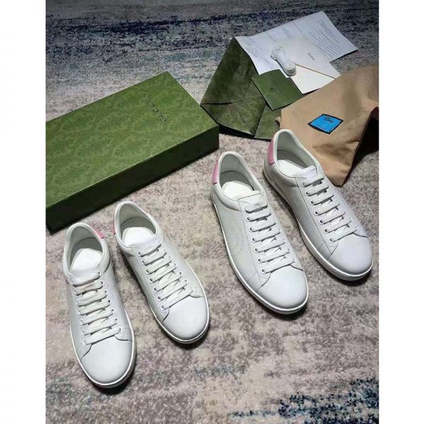 Gucci GG Women’s Ace Sneaker with Interlocking G White Scrap Less Leather (3)