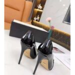 Gucci GG Women's Leather Pump with Chain Black Leather 9 cm Heel - Image 6