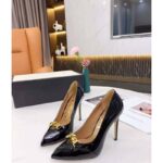 Gucci GG Women's Leather Pump with Chain Black Leather 9 cm Heel - Image 4